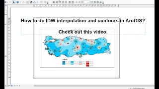 How to do IDW interpolation and contours in ArcGIS