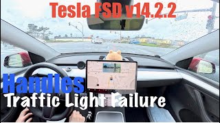 Can Tesla FSD Handle a Traffic Light Failure at an Intersection