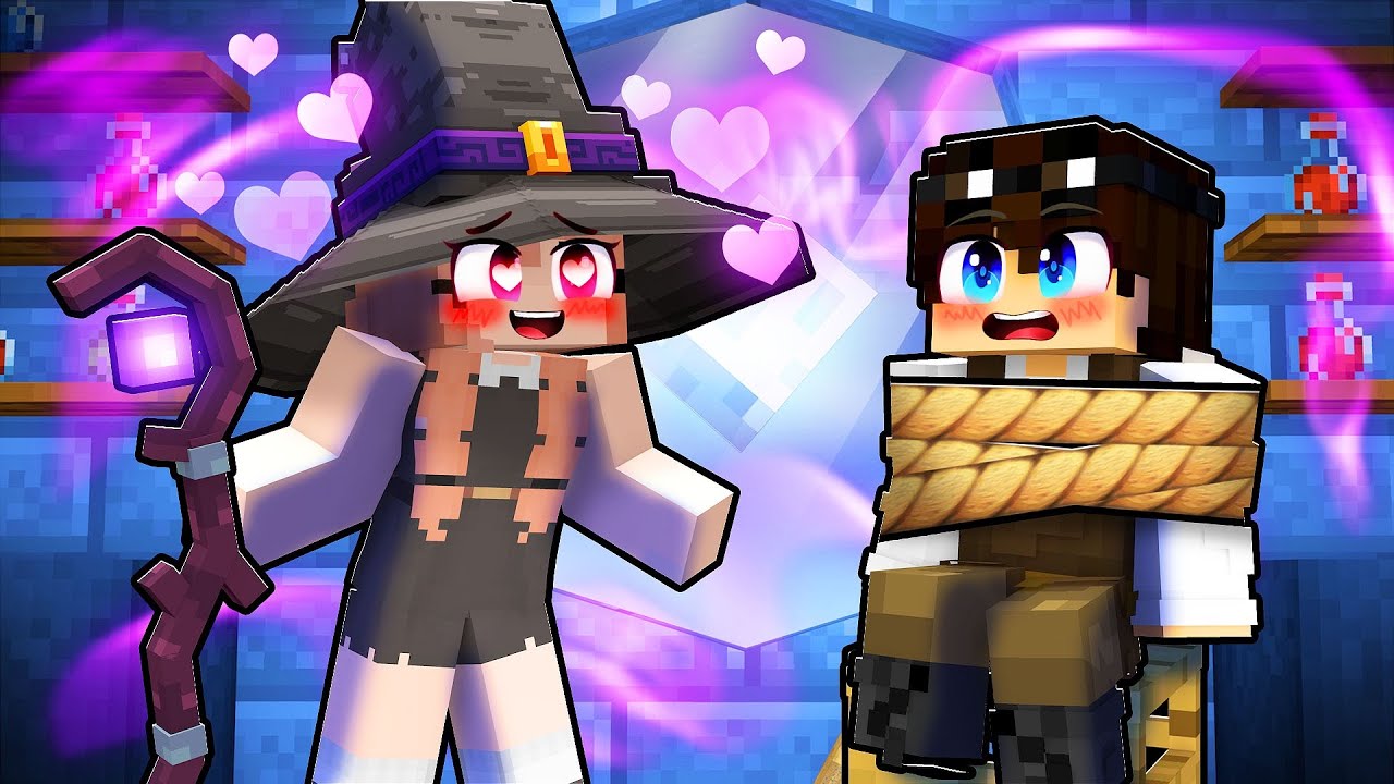 SOU o CRUSH da GAROTA BRUXA no Minecraft!