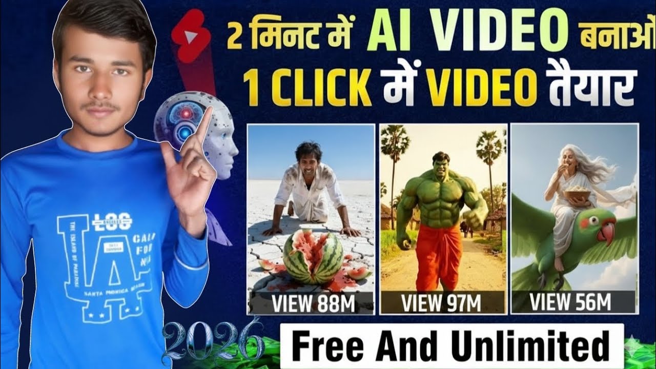AI Video Kaise Banaye? 🤖 | AI Se Cartoon Video Kaise Banaye | Free Text To Video AI Tools | 