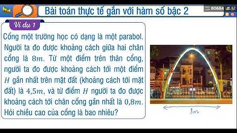 Toán  thực tế hàm số bậc hai -parabol dễ hiểu Toán 10 CT mới thầy Chân Đức