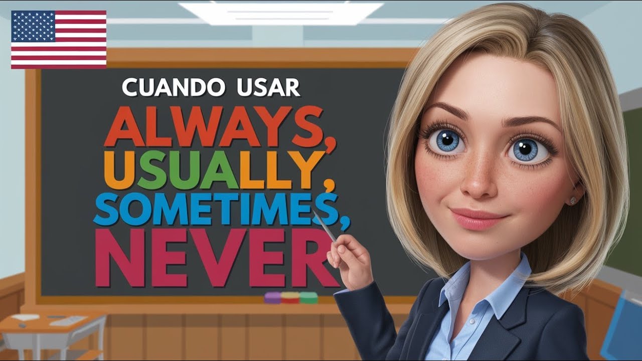 Práctica tu inglés 🔤🔥 Domina los adverbios de frecuencia en inglés paso a paso 