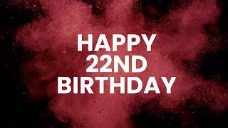 Happy 22nd Birthday Background Banner | Find Your Age, Birthday Video Backdrop for Celebrations