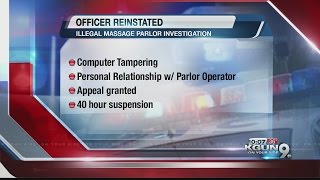 Tucson Police officer investigated in massage parlor probe reinstated