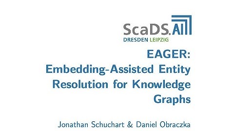 Embedding-Assisted Entity Resolution for Knowledge Graphs. #KGCW2021