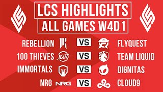 LCS Highlights ALL GAMES Week 4 Day 1 | LCS Spring 2024