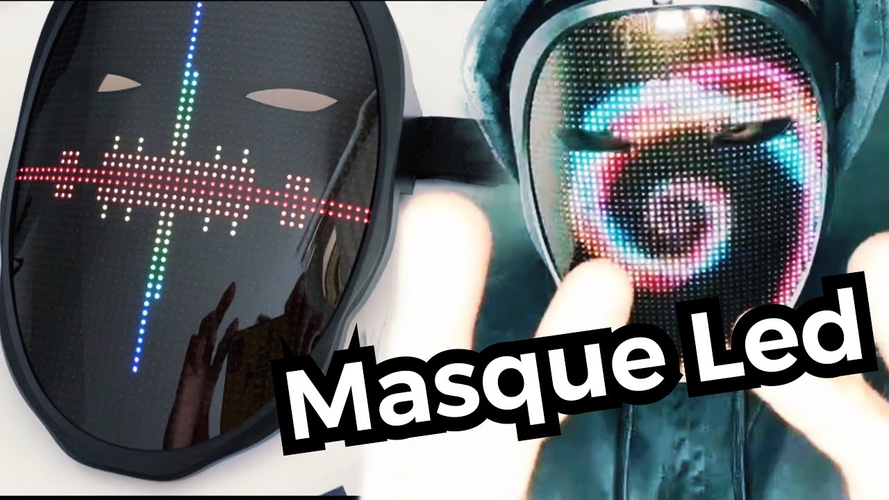 Masque LED Programmable ! Liv. Masque Lumineux Programmable GRATUITE