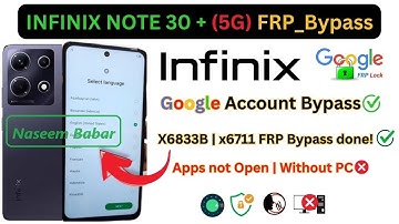 Infinix Note 30 Frp Bypass Android 13 Unlock Tool Not Work | Infinix (X6833B) naseem babar 2024