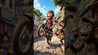 monkey funny rider #ai #cartoon #cartoonvideo #funny #butifyoucloseyoureyes