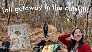 cozy catskills weekend vlog: sketching, vintage finds & slow days