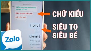 Cách nhắn tin zalo chữ kiểu chữ siêu to siêu bé | Ghiền smartphone screenshot 1