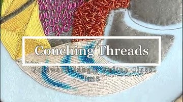 Intermediate Goldwork Jungle Online Class Part 3 -Couching Taster #shorts