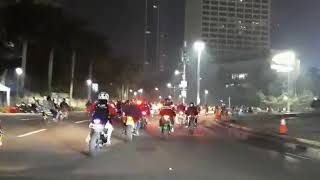KNT Kawasaki Ninja Tangerang 250  Konvoi Jakarta malam
