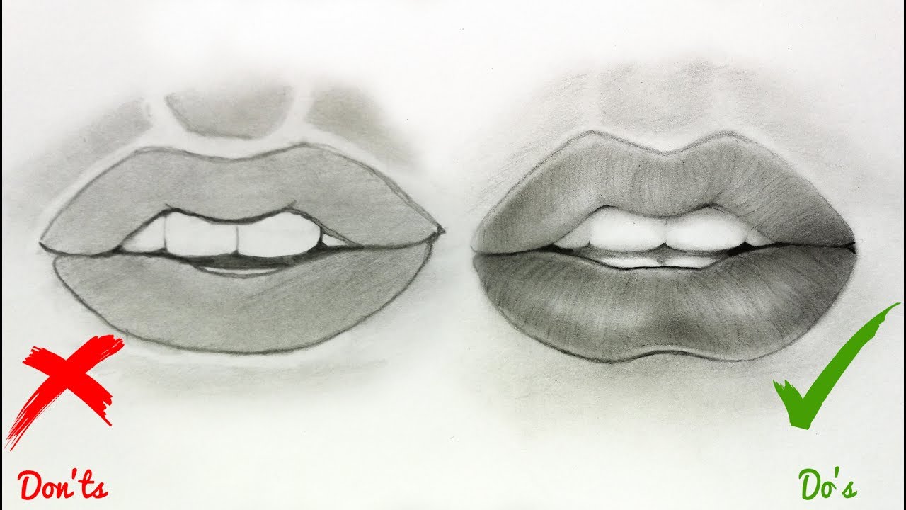 How To Draw Realistic Lips Step By Step For Beginners How To Draw