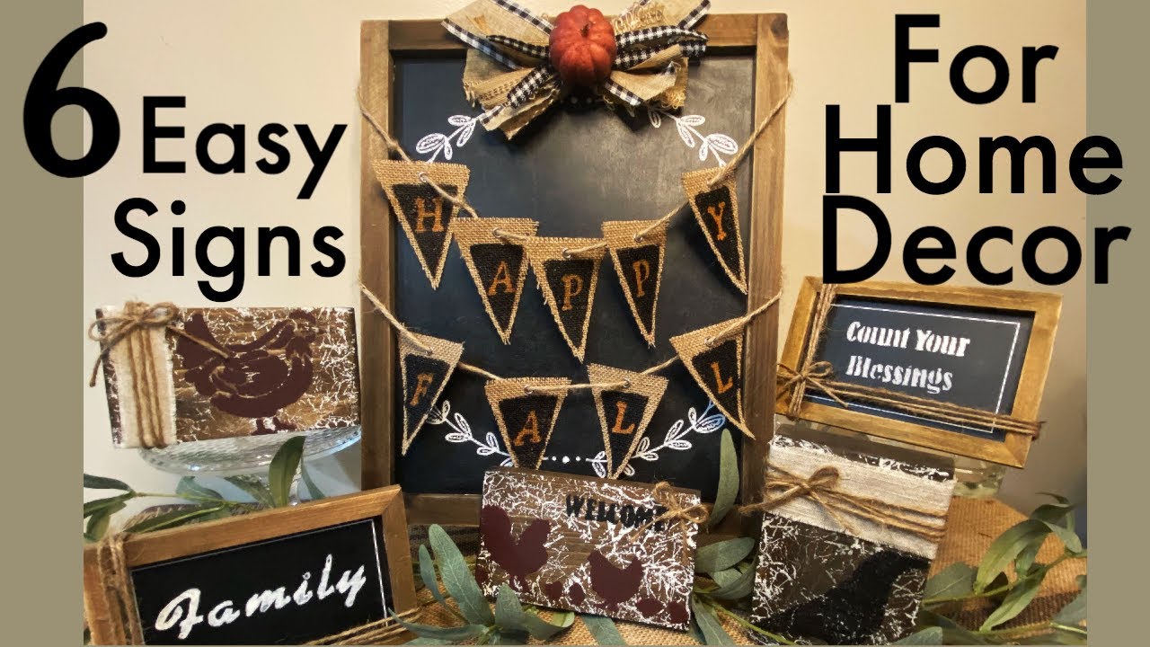 DIY Rustic Signs ~ Quick And Easy Projects To Sell ~ Cozy Fall Signs