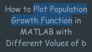 How to Plot Population Growth Function in MATLAB with Different Values of b