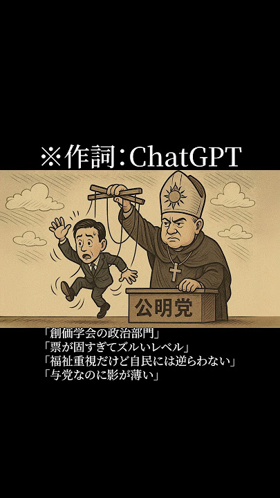 歌う【政党の偏見】※チャットGPTがやりました　#shorts #雑学 #政治