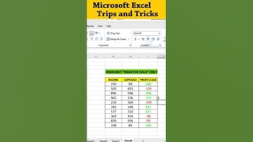 Highlight Negative Value Only in excel |  Microsoft Excel Tips Excel Tricks #shorts #excel #computer