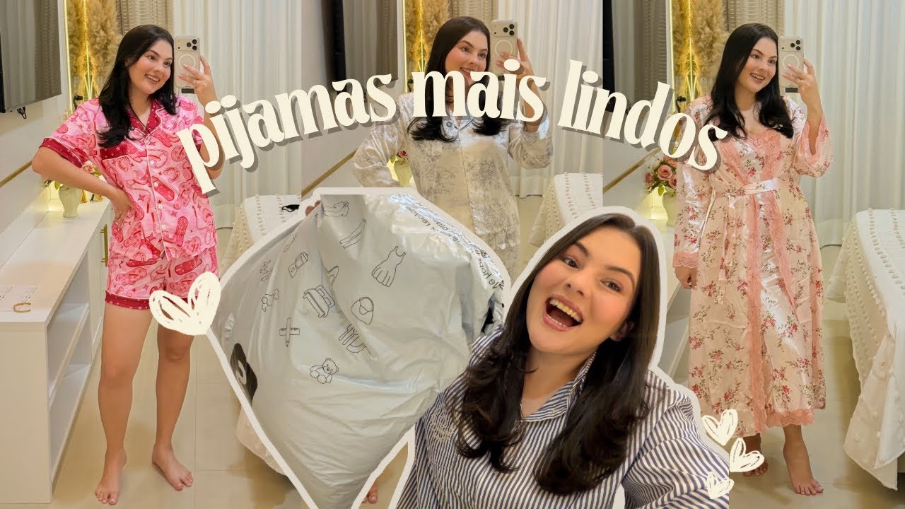 PIJAMAS DA SHEIN: Vale a Pena? Review Sincera + Provando no Corpo