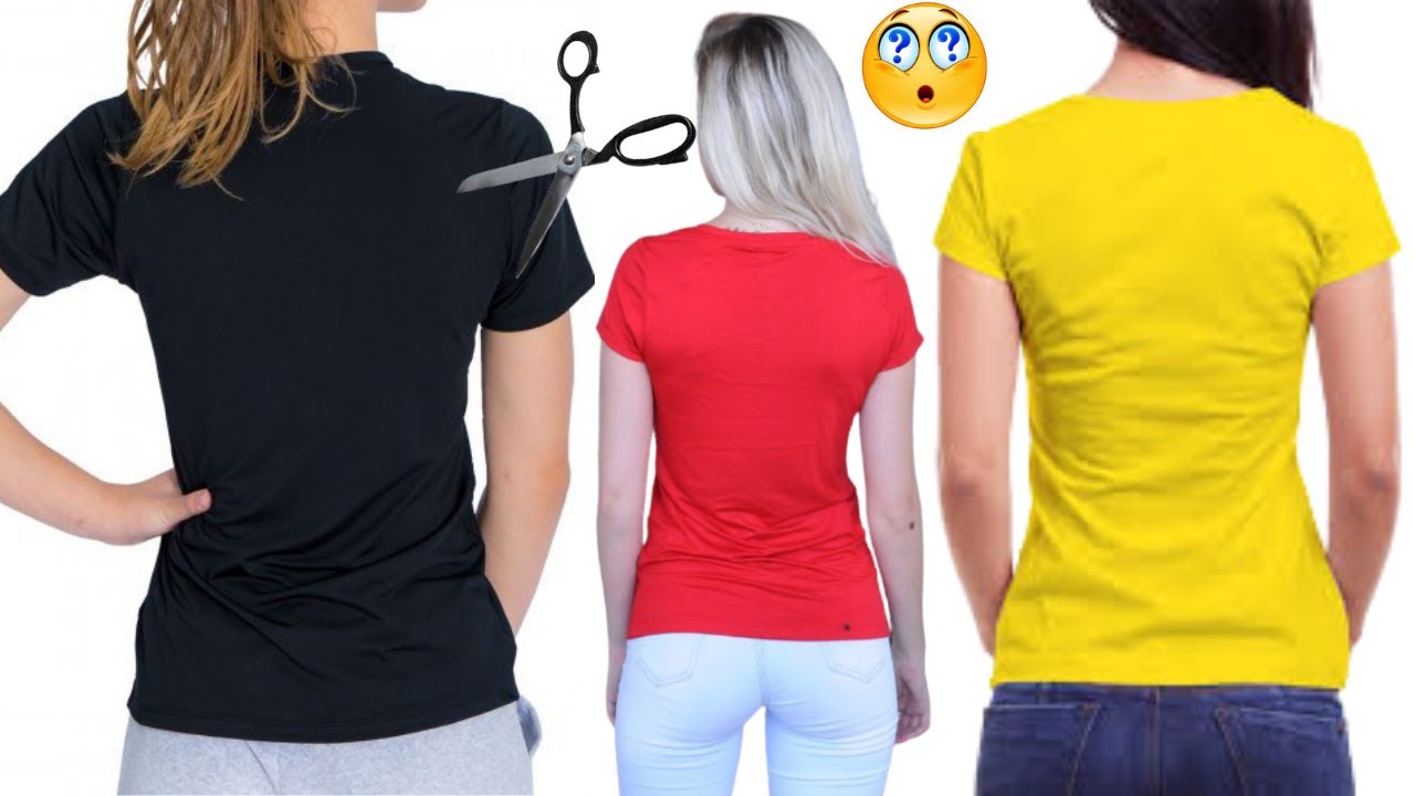 04 IDEIAS MARAVILHOSAS PARA FAZER COM TUAS BLUSAS USANDO APENAS TESOURA I DIDA OLIVER