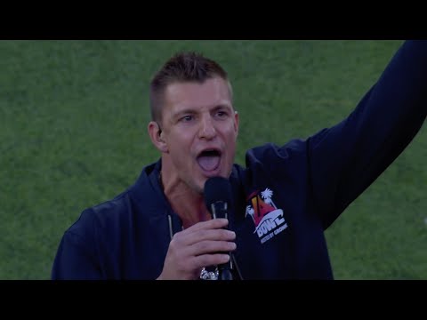 Rob gronkowski sings special rendition of national anthem for the la bowl | espn college football
