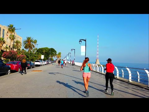 Walk Kornish Al Manara Beirut May 9 2023 Walk In Beirut In The Morning Explore Lebanon