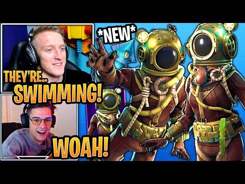 streamers react to the new deep sea destroyer dominator skins fortnite moments - deep sea dominator fortnite