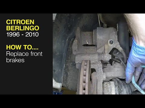How to replace the front brake pads on a Citroen Berlingo / Peugeot Partner (1996-2010)