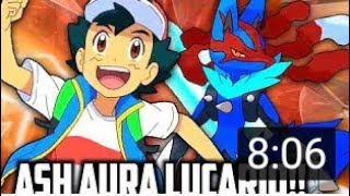 Ash Aura Burst Lucario Ash Ultimate Lucario Form In Pokemon Journey Sword And Shield