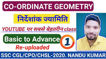 Coordinate Geometry(निर्देशांक ज्यामिति) by Nandu Kumar/coordinate geometry for ssc cgl mains/tier 2