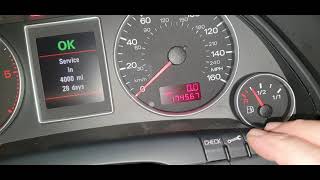 Quick Service Interval Reset Audi A4 B7 2.0 tdi 2007 Resimi