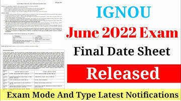 IGNOU Exam Final Datesheet Released 🔥 Big Changes | Exam Mode And Type | Complete Details