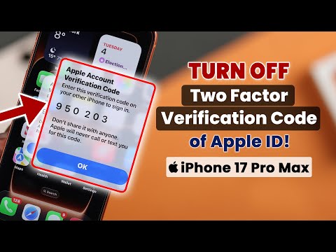 How to Turn OFF Two-Factor Authentication Apple ID on iPhone 17 Pro Max | Pro