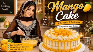 Mango Cake Recipe in Urdu | Soft & Moist Homemade Mango Cake | NI COOKING WORLD screenshot 2