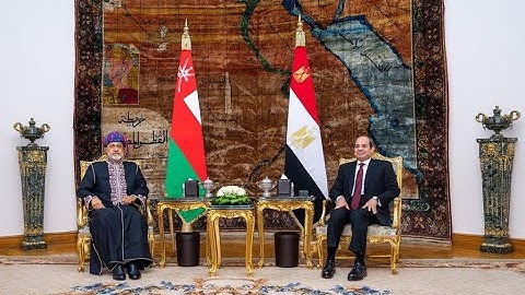 فخامة الرئيس المصري يقيم مأدبة عشاء رسمية بقصر الاتحادية بالقاهرة تكريما لجلالةِ السُّلطان المعظم