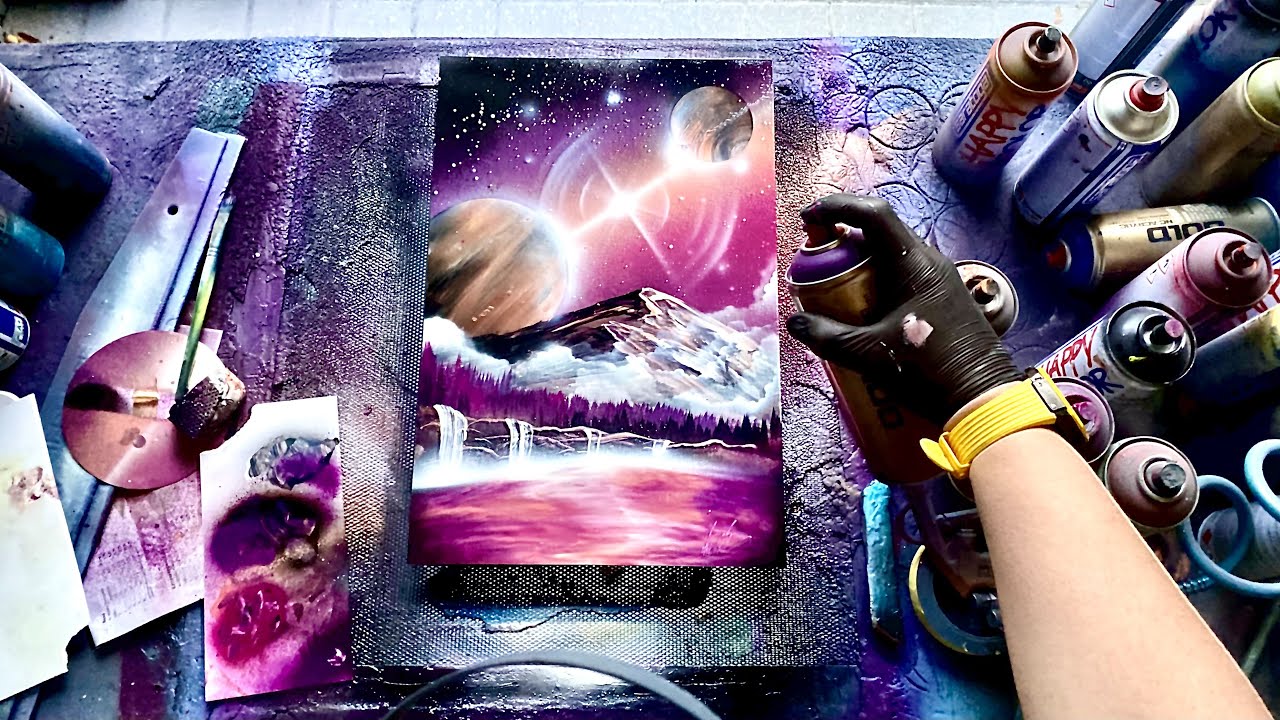 GOING WIHT THE FLOW SPRAY PAINT ART by Skech YouTube