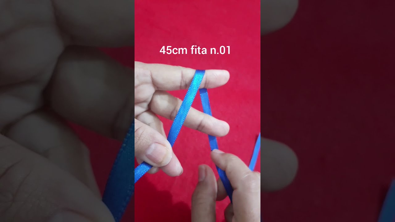 Laço de Cetim Duplo com os Dedos/Artesanatos 