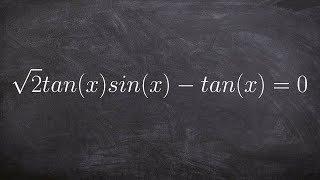 Solve trigonometric equation with sine and tangent