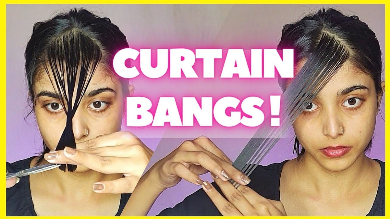 how to cut curtain bangs korean