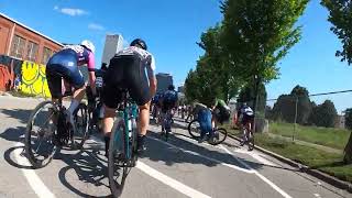 Spectator vs Bike Crash at Tulsa Tough!