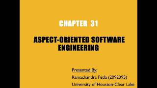 CH31 Aspect Oriented Software Engineering