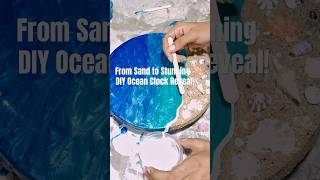 DIY Resin Ocean Clock | Easy Beach Art for Beginners #resinart #oceanclock #resinforbeginners