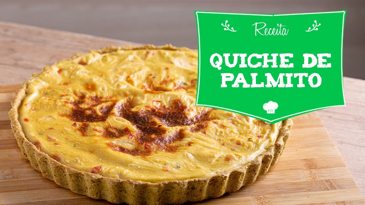 Receita de Quiche Vegana de Palmito