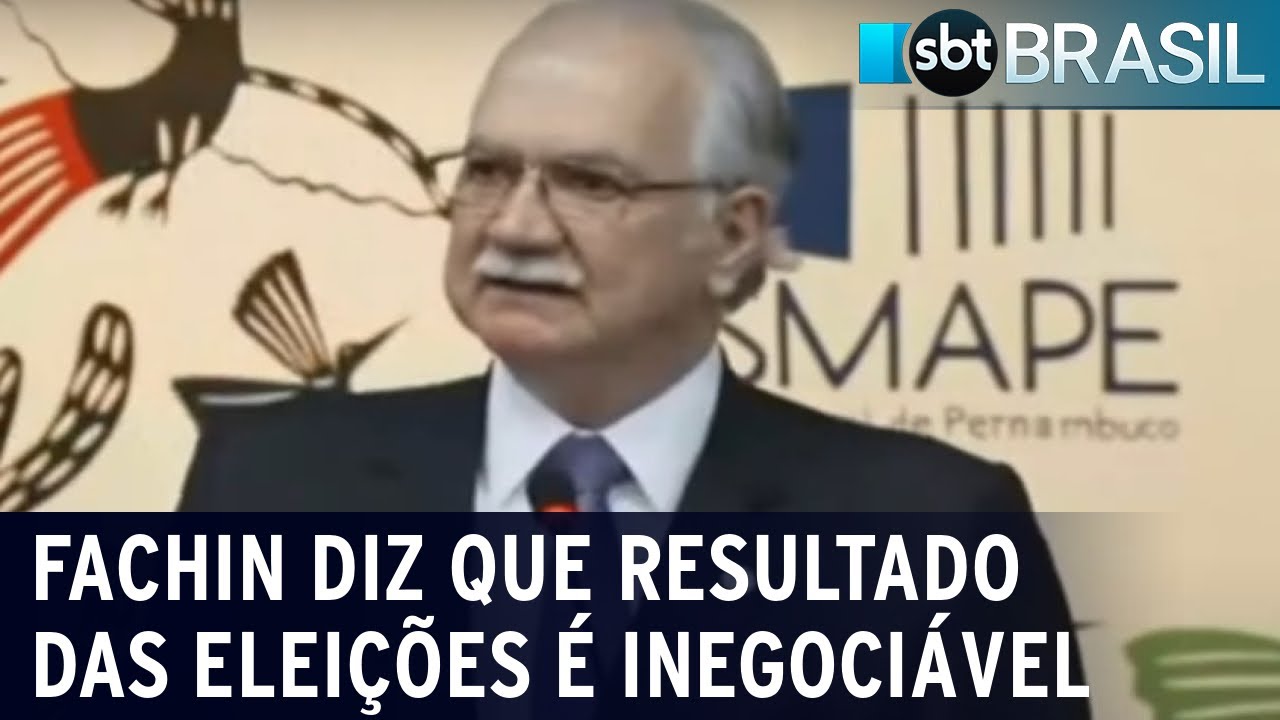 Fachin diz que resultado das eleições é inegociável | SBT Brasil (27/05/22)