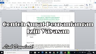 Contoh Surat Perpanjangan Izin Yayasan