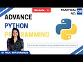 Advance Python Programming | DS | Module 1 | Practical 8 by Prof. Niya Varghese