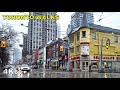 Rainy Downtown Walk Along Victoria & Church Street in Toronto [4K60]