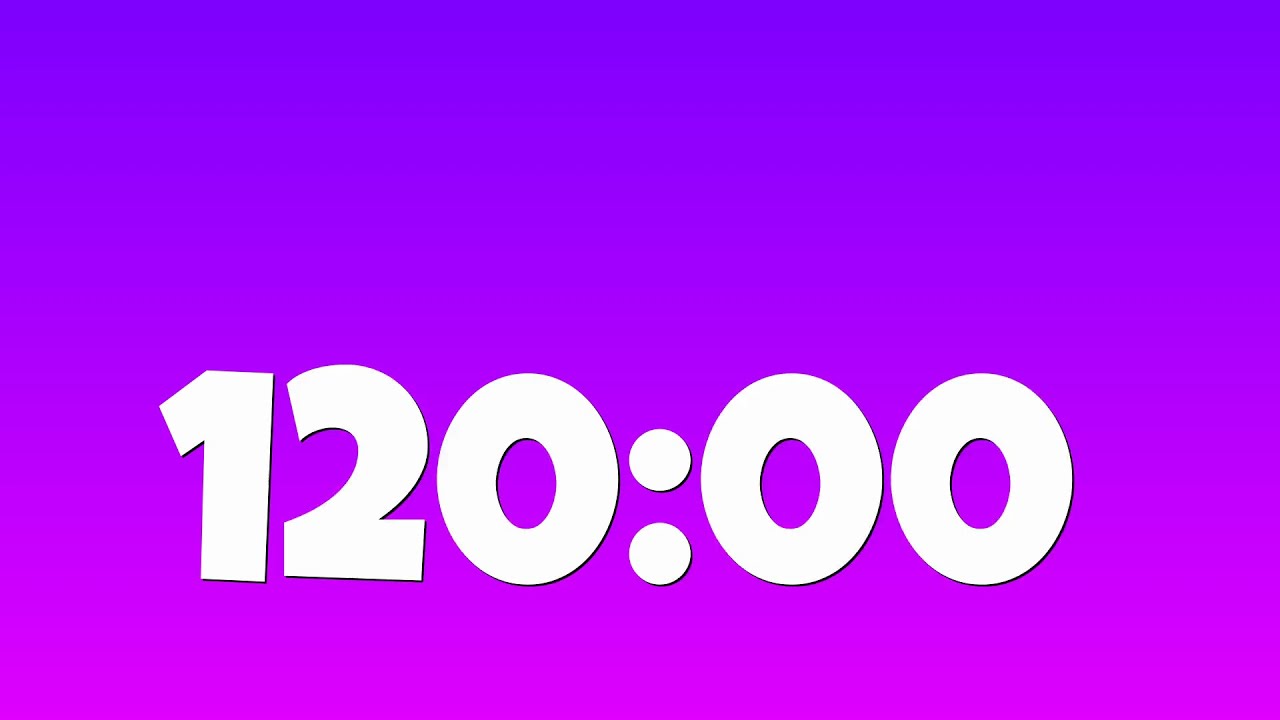 2 Hour Study Timer with Calm Music | Purple Gradient, Calm Focus