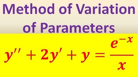 Variation of Parameters (Part 3)
