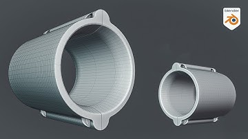 Hard Surface Modeling TUTORIAL in Blender - Cylinders & Booleans